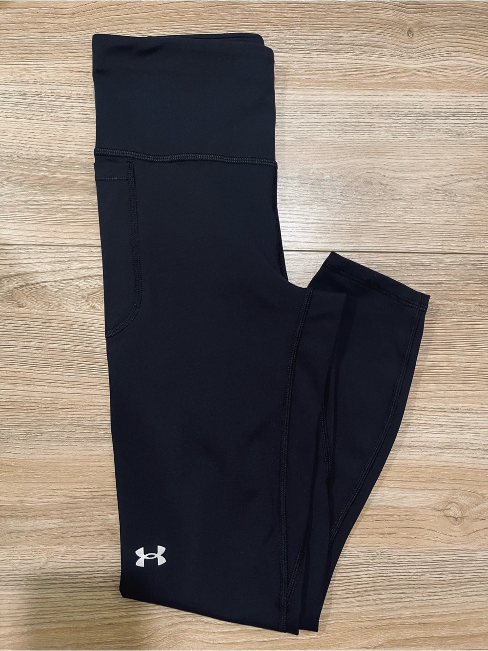 Under Armour Black High Rise Pocket Leggings Size Small